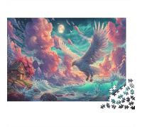 Puzzle White Eagle Soaring over Waves 1000 Pezzi Per Gioco Familiare - Pet Adulti Per, Rilassamento Di Giochi, Pratica Parete Da Decorazione E Regalo 52x38cm/1000pcs