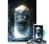 Puzzle White Lion Gateway da 1000 pezzi,gioco interattivo Think Boost,incastro perfetto,nessun pezzo si stacca,sfida cerebrale per la casa (50x75cm)