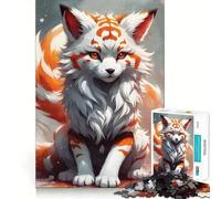 Puzzle White Sakura Kitsune da 1000 pezzi per adulti,gioco di abilità mentale,taglio laser per un incastro perfetto,attività gratificante per le giornate di pioggia (50x75cm)