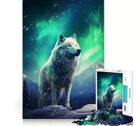Puzzle White Wolf da 1000 pezzi,ideale per stimolare la concentrazione,con taglio laser per un incastro perfetto e un'attività divertente da fare insieme ai propri cari (38x52cm)