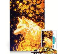 Puzzle White Wolf Spirit da 1000 pezzi per adulti,gioco di abilità mentale,taglio laser per un incastro perfetto,attività gratificante per le giornate di pioggia (50x75cm)