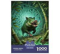 Puzzle Wild Boar Da 1000 Pezzi Per Adulti,Bamboo Forest Gioco Diabilità Impossibile Gioco Intellettivo Familiare Regali Di Festa 70x50cm/1000pcs