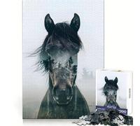 Puzzle Wild Horse Serenity da 1000 pezzi per adulti, per il potenziamento della mente, rilassante e divertente, con bordi uniformi, un regalo premuroso (50x75cm)