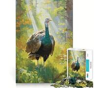 Puzzle Wild Turkey da 1000 pezzi,Memory Train,divertente,superficie liscia e priva di sbavature,sfida stimolante per il tempo libero (38x26cm)