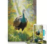 Puzzle Wild Turkey per adolescenti da 1000 pezzi,gioco di memoria divertente,componenti robusti e di facile utilizzo,portatile e adatto ai viaggi (38x52cm)