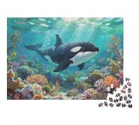 Puzzle Willer Whale Composto Da 1000 Pezzi, Puzzle Coral Reef Adulti, Gioco Diabilità Impossibile Giochi Rilassamento E Intelligenza Arredamento Domestico 1000pcs (75x50cm)