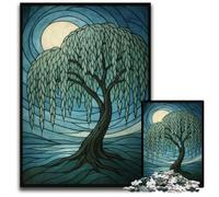 Puzzle Willow Tree Moonlit per adulti 1000 pezzi puzzle in legno gioco rompicapo per adolescenti regalo perfetto per le feste 1000 pezzi (38x26 cm)