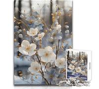Puzzle Winter Bloom Elegance per adulti, 1000 pezzi, sfida mentale, gioco di apprendimento, sorpresa premurosa per le celebrazioni, dimensioni 38x26cm
