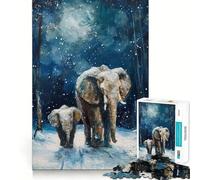 Puzzle Winters Gentle Giants da 1000 pezzi esercizio mentale divertente,incastro perfetto,pezzi precisi,un modo coinvolgente per passare il tempo libero (50x75cm)