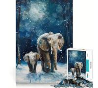 Puzzle Winters Gentle Giants da 1000 pezzi,gioco di abilità mentale,fustellatura di alta precisione,hobby affascinante per i momenti di svago (38x52cm)