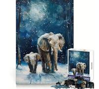 Puzzle Winters Gentle Giants da 1000 pezzi per ragazzi, ideale per stimolare la riflessione e favorire la concentrazione, con bordi definiti Regalo stagionale (50x75cm)