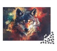 Puzzle Wolf A 1000 Pezzi Per Adulti Dreamy Colors Gioco Di Abilità Impossibile Puzzle Pittura Giochi Rilassamento E Intelligenza Arredamento Domestico 1000pcs (75x50cm)