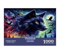 Puzzle Wolf A 1000 Pezzi Per Adulti,Night Sky Cosmic Gioco Diabilità Impossibile Puzzle Arte Giochi Rilassamento E Intelligenza Arredamento Domestico 52x38cm/1000pcs