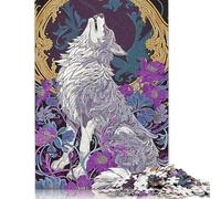 Puzzle Wolf Art, puzzle in cartone riciclato al 100% per bambini e bambine, regalo di Natale 1000 pezzi (75x50 cm)