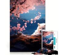 Puzzle Wolf Cherry Blossom da 1000 pezzi,Memory Train,divertente,superficie liscia e priva di sbavature,sfida stimolante per il tempo libero (38x26cm)