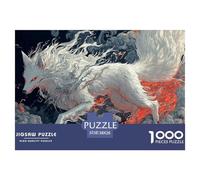 Puzzle Wolf Composto Da 1000 Pezzi Per Adulti,Cloud And Mist Background Gioco Diabilità Impossibile Puzzle Pittura Giochi Rilassamento E Intelligenza Idea Regalo Uomo E Donna 38x26cm/1000pcs
