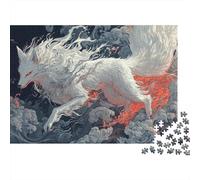 Puzzle Wolf Con 1000 Pezzi Per Adulti Gioco Diabilità Impossibile Puzzle Cloud And Mist Background in Legno Gioco Intellettivo Familiare Regali Di Festa 1000pcs (75x50cm)
