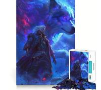Puzzle Wolf Guardian da 1000 pezzi,divertente per allenare la mente,con pezzi che si incastrano perfettamente e con precisione,un hobby affascinante per i momenti di svago (50x75cm)