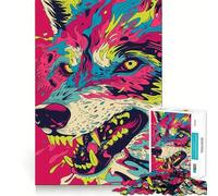 Puzzle Wolf Paint da 1000 pezzi,divertente gioco di simulazione cognitiva,pezzi ad incastro perfetti,regalo di compleanno,rompicapo (38x52cm)