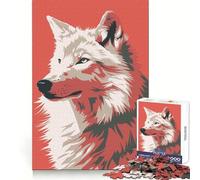 Puzzle Wolf Retro Minimal da 1000 pezzi per adolescenti, stimolante per la logica e il tempo libero, ideale come regalo speciale (38x26cm)