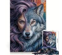 Puzzle Wolven Duality per ragazzi, 1000 pezzi, per esercitarsi nella logica, per momenti di relax, con bordi netti, ideale come regalo (38x26cm)