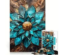 Puzzle Wood And Gold Harmony da 1000 pezzi divertimento e allenamento per la mente,pezzi che si incastrano perfettamente,un hobby affascinante per i momenti di svago (38x52cm)