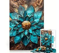 Puzzle Wood And Gold Harmony da 1000 pezzi,gioco stimolante per la mente,incastro perfetto,ideale per un piacevole intrattenimento in casa (50x75cm)