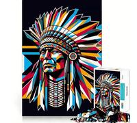 Puzzle Wpap dei Nativi Americani per adulti, 1000 pezzi, logica, stimolante, giocattolo, Joy Premium Edge, sorpresa di compleanno (50x75cm)