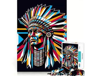Puzzle Wpap dei Nativi Americani per adulti, 1000 pezzi, logica, stimolante, giocattolo, Joy Premium Edge, sorpresa di compleanno (50x75cm)