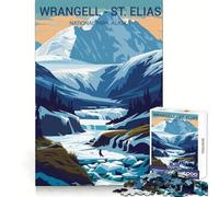 Puzzle Wrangell St Elias da 1000 pezzi per adulti, stimolante per il pensiero logico, ideale per il tempo libero, con incastri precisi, perfetto come regalo di compleanno (38x52cm)