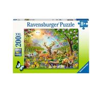 Puzzle XXL da 200 Pezzi: Cervi e Animali della Foresta - Nouvo