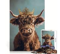 Puzzle Yak King Pastel Crown da 1000 pezzi per adolescenti, stimola la memoria, ideale per momenti di svago, con taglio di qualità e design elegante, regalo di Natale (50x75cm)