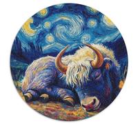Puzzle Yak Night Sky da 1000 pezzi per adulti, puzzle per adulti, attività divertenti da fare a casa, regalo di compleanno, regali da viaggio (67,5x67,5cm)