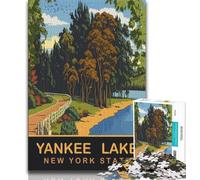 Puzzle Yankee Lake per adulti 1000 pezzi, ammazza il tempo durante le vacanze a casa Ogni pezzo è unico Gioco divertente e stimolante per tutta la famiglia, 38x26cm