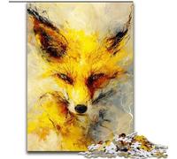 Puzzle Yellow Fox da 1000 pezzi per adolescenti, regali per giochi divertenti in famiglia, attività divertenti a casa, regalo di compleanno, regali da viaggio (26x38cm)