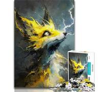Puzzle Yellow Fox per adulti 1000 puzzle, gioco per famiglie antistress, sfida difficile, regali di Babbo Natale segreto, 38x52cm