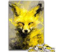 Puzzle Yellow Fox per adulti e adolescenti, puzzle, giocattoli, giochi educativi, antistress, adatti per la decorazione della scrivania (50x75cm)