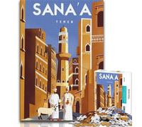 Puzzle Yemen da 1000 pezzi per adolescenti e adulti, giocattoli, giochi educativi, ottimi regali e giocattoli antistress 38x26cm