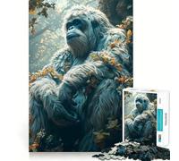 Puzzle Yeti nella foresta da 1000 pezzi per adulti,esercizio mentale,taglio di precisione,bordi lisci,rilassante attività di gruppo al chiuso (50x75cm)