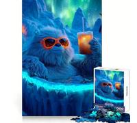 Puzzle Yeti nella vasca idromassaggio da 1000 pezzi per adolescenti, sfida mentale, relax, tempo libero, incastro perfetto, regalo di Natale (38x26cm)