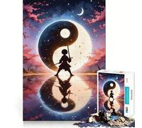 Puzzle Yin e Yang Armonia da 1000 pezzi per adulti,gioco stimolante per la mente,superficie liscia e priva di sbavature,hobby affascinante per i momenti di svago (38x52cm)
