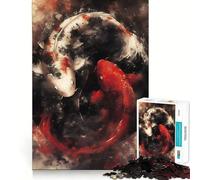 Puzzle Yin e Yang con dipinto ad olio per ragazzi,1000 pezzi,gioco di abilità mentale,taglio laser per un incastro perfetto,momento di tranquillità ed esercizio mentale a casa (50x75cm)