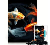Puzzle Yin e Yang con pesci koi,1000 pezzi,per ragazzi,stimolante per le capacità cognitive,con incastro sicuro e pezzi che non si staccano,un modo coinvolgente per passare il tempo libero (38x26cm)