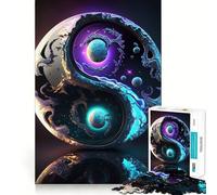 Puzzle Yin e Yang - Equilibrio - 1000 pezzi - Divertimento per la mente - Senza sbavature - Pezzi ben tagliati - Attività coinvolgente per serate tranquille (38x26cm)