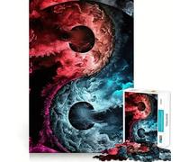 Puzzle Yin e Yang Fumoso per Adulti 1000 Pezzi Puzzle Mentale Rilassante Assemblaggio Immagine Regalo Delizioso (38x52cm)