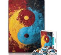 Puzzle Yin e Yang Tai Chi per adulti e adolescenti, giocattolo educativo intellettuale decomprimente, regalo di compleanno, regali, arte murale 50x75cm