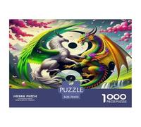 Puzzle Yin-Yang 1000 pezzi difficile - Drago Yin-Yang mitico 70x50cm