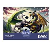 Puzzle Yin-Yang 1000 pezzi difficile - Drago Yin-Yang mitico gioco famiglia 52x38cm