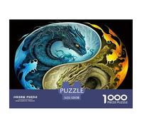 Puzzle Yin-Yang 1000 pezzi - Drago Yin-Yang mitico antistress 52x38cm