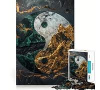 Puzzle Yin Yang Kintsugi Armonia,1000 pezzi,gioco di memoria,qualità premium,taglio laser,attività rilassante per serate tranquille (38x26cm)